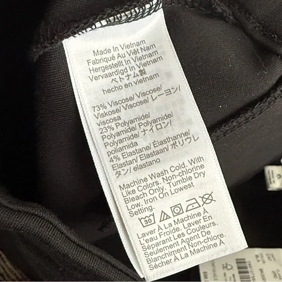 *NWT J Crew Factory black ponte cropped pull-on pants womens 6 - Picture 8 of 8